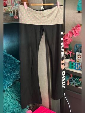 VS Pink Fold Over Leggings